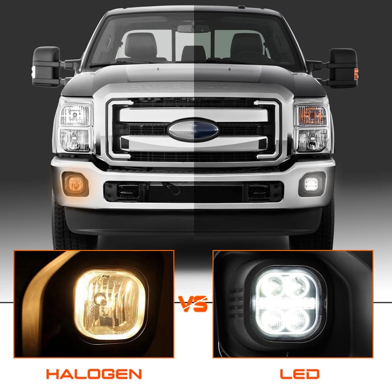 DRFG LED Fog Lights with Daytime Running Lights for Ford 2011 2012 2013 2014 2015 2016 F250 F350 F450 F550 Fog Light Assembly OEM Bumper Driving Fog Lamp Upgrade for Ford F250 11-16 - Image 3